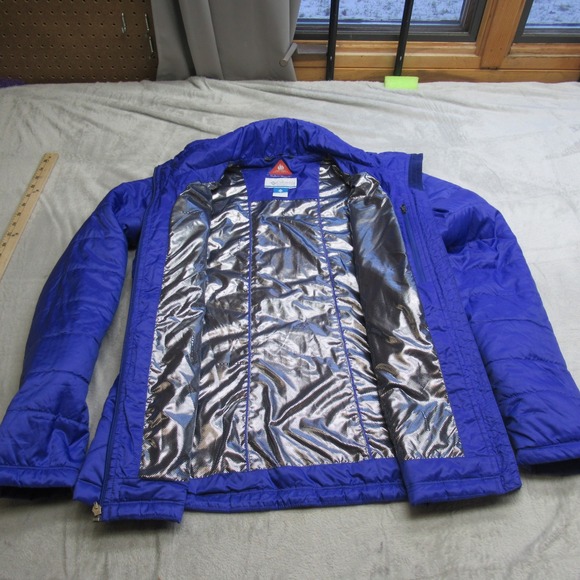 Columbia Jacket Womens Large Purple Insulated Omni Heat Puffer Full Zip Winter - Picture 3 of 13